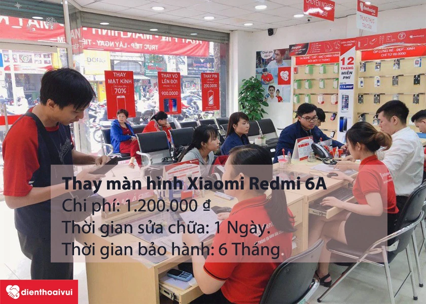 Thay m&agrave;n h&igrave;nh Xiaomi Redmi 6A tại Điện Thoại Vui - nhanh ch&oacute;ng, chất lượng, gi&aacute; cả hợp l&yacute;