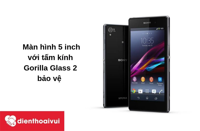 m&agrave;n h&igrave;nh 5 inch độ ph&acirc;n giải Full HD 1080 x 1920 pixels