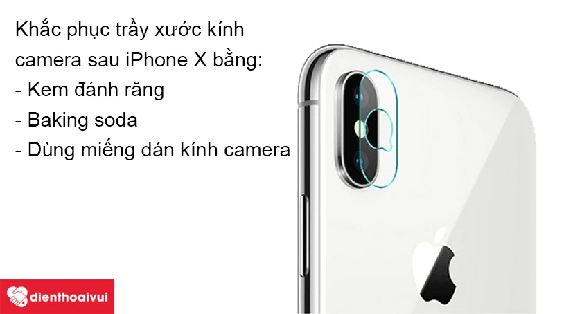 Thay mặt k&iacute;nh camera sau iPhone X khi bị hỏng để gi&uacute;p bảo vệ camera sau hiệu quả