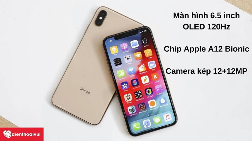 Điện thoại iPhone XS Max - M&agrave;n h&igrave;nh 6.5 inch, camera sau 12+12MP