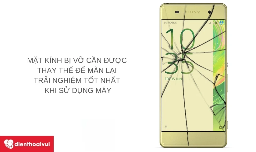 Khi n&agrave;o cần thay k&iacute;nh cho Sony Xperia XA