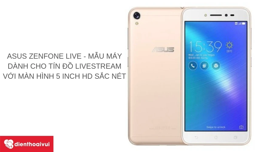Asus Zenfone Live - h&igrave;nh 5 inch với tấm nền IPS