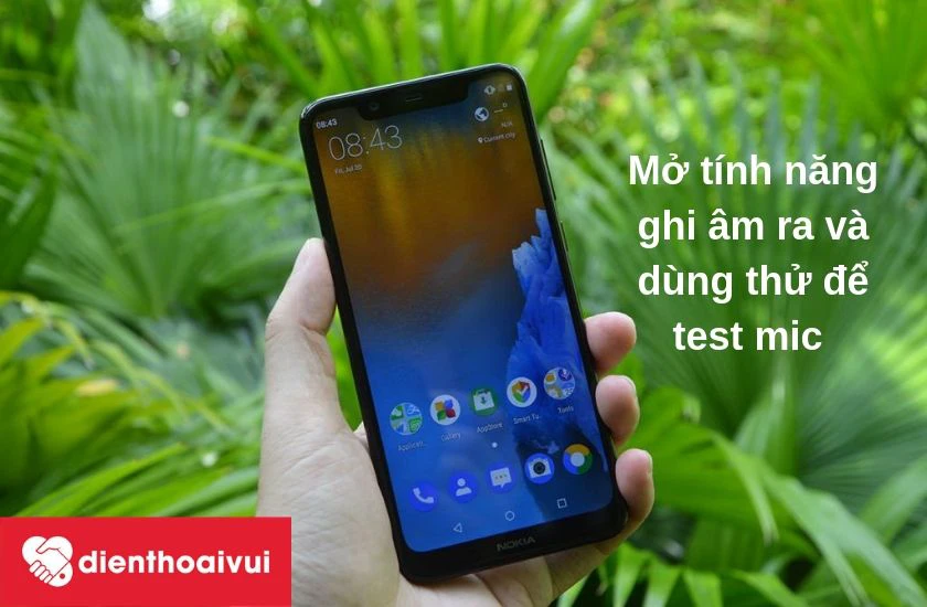 Test mic bằng tính năng ghi âm