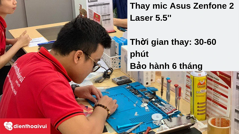 Dịch vụ thay mic Asus Zenfone 2 Laser 5.5 inch giá rẻ, chất lượng tốt tại Điện Thoại Vui
