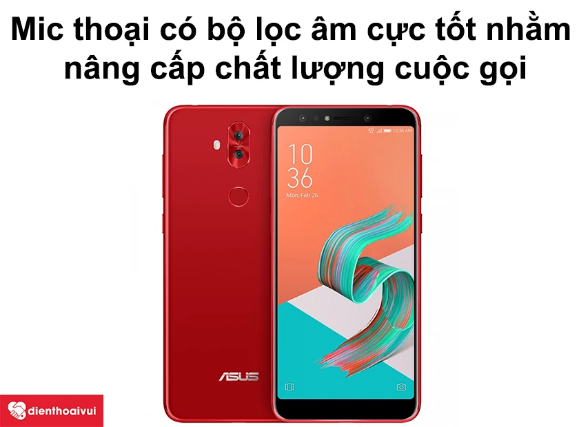 Asus Zenfone 5 Lite sở hữu mic thoại có bộ lọc âm cực tốt nhằm nâng cấp chất lượng cuộc gọi