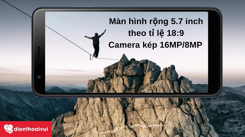 Zenfone Max Plus M1 – thân máy kim loại nguyên khối, màn hình 5.7 inch và cụm camera kép 16MP/8MP