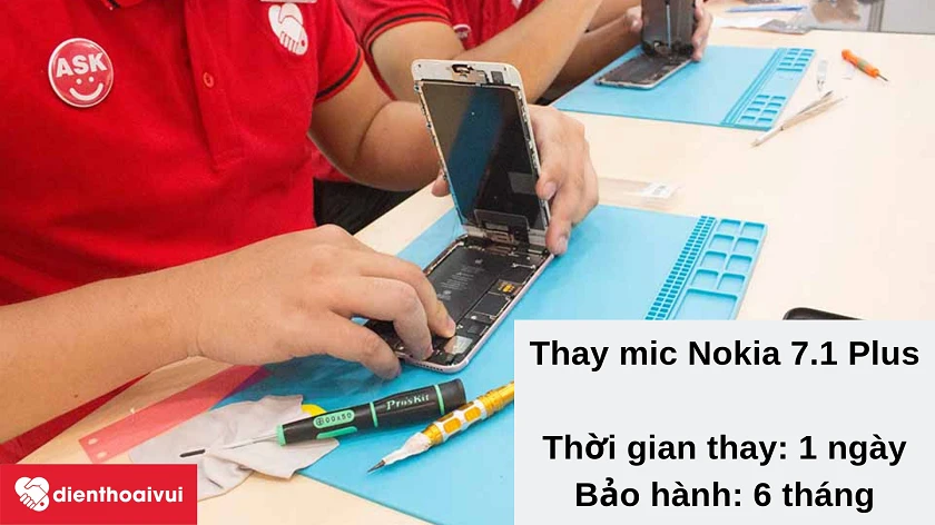 Dịch vụ thay mic Nokia 7.1 Plus chuyên nghiệp, giá rẻ tại Điện Thoại Vui