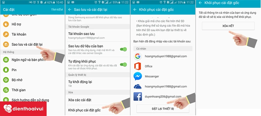 Khôi phục cài đặt gốc