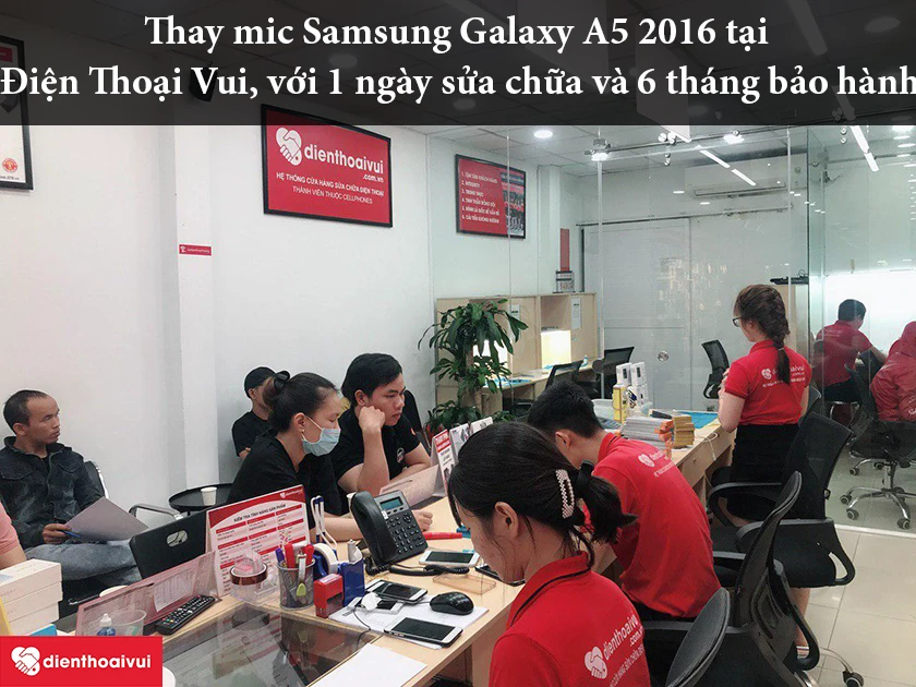 Điện Thoại Vui cung cấp dịch vụ thay mic Samsung Galaxy A5 2016 uy tín, chuyên nghiệp nhất