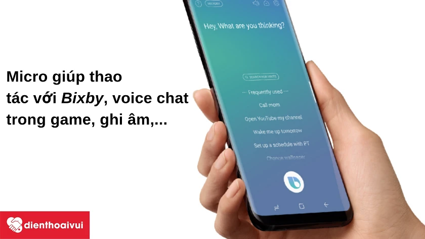 Những chức năng của bộ phận micro trên điện thoại Samsung Galaxy A9
