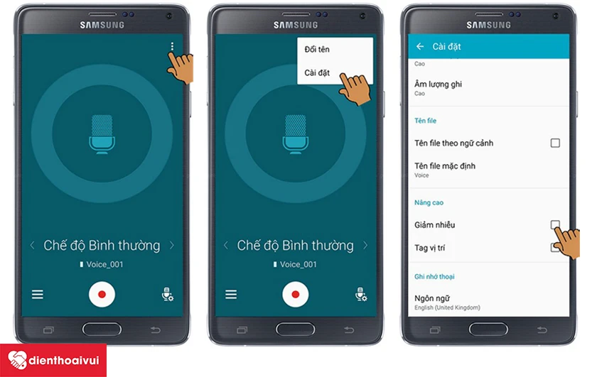 Khởi động tính năng loại bỏ tiếng ồn