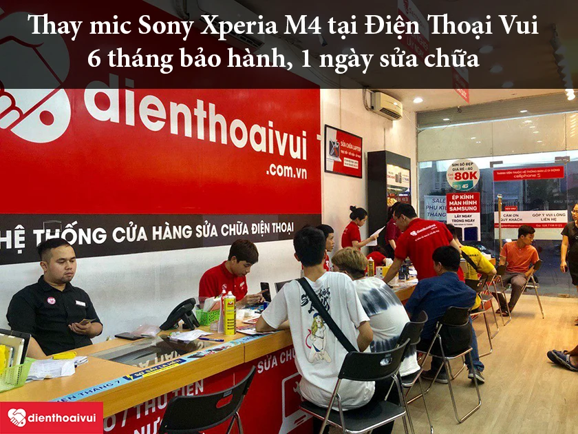 Điện Thoại Vui – Địa chỉ thay mic Sony Xperia M4 nhanh chóng với chi phí hợp lý