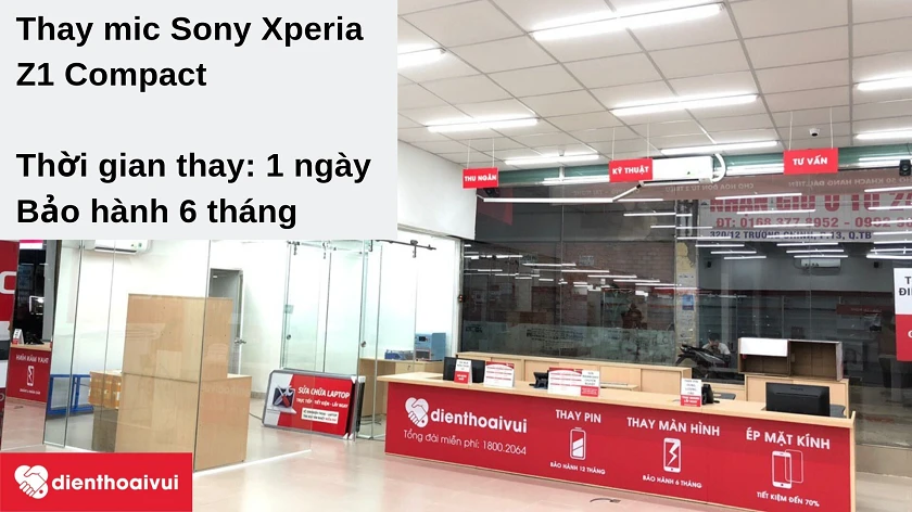 Dịch vụ thay mic Sony Xperia Z1 Compact giá rẻ, chất lượng tốt tại Điện Thoại Vui