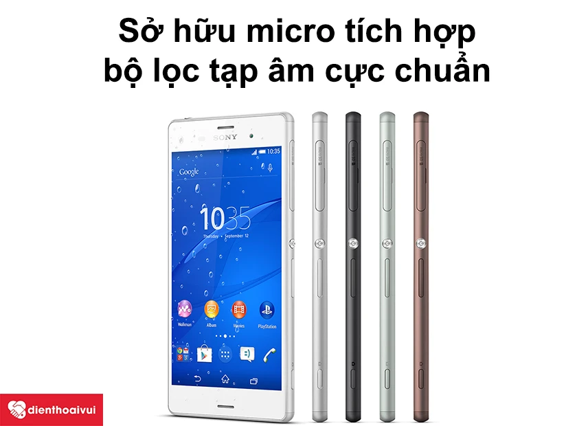 Sony Xperia Z3 sở hữu micro tích hợp bộ lọc tạp âm cực chuẩn