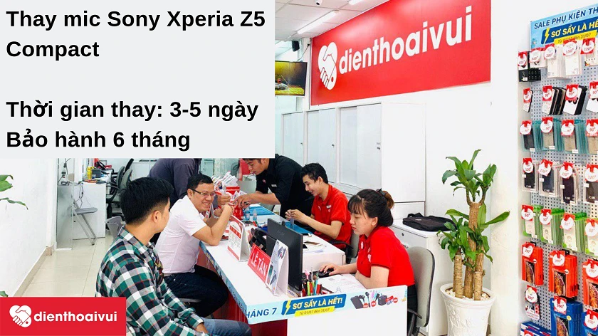 Dịch vụ thay mic Sony Xperia Z5 Compact chất lượng tốt, giá rẻ tại Điện Thoại Vui