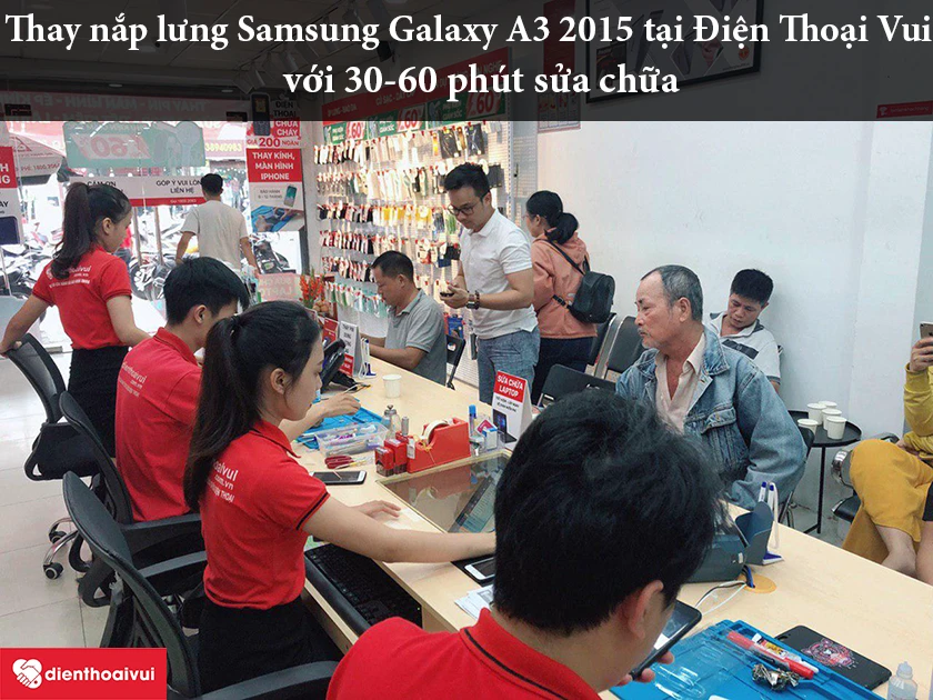 Thay nắp lưng Samsung Galaxy A7 2016 chuy&ecirc;n nghiệp, lấy ngay tại Điện Thoại Vui