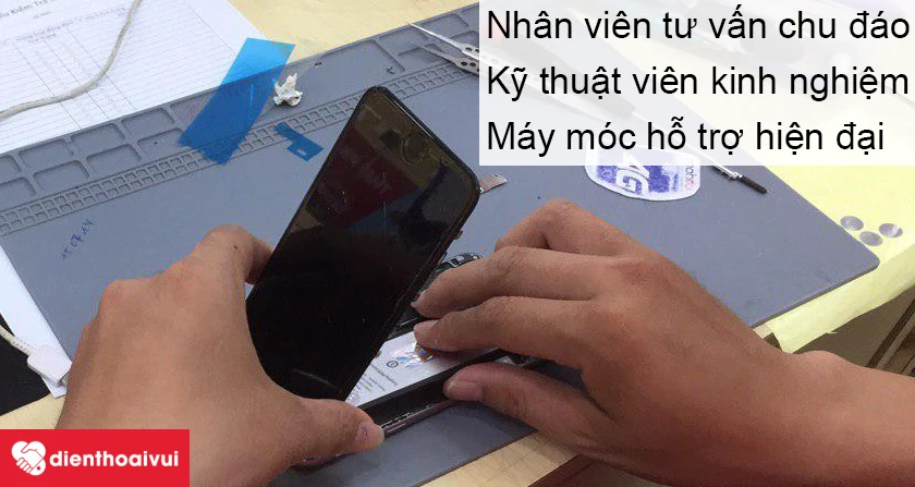Kỹ thuật vi&ecirc;n tại Điện Thoại Vui c&oacute; nhiều kinh nghiệm, tay nghề nhiều năm