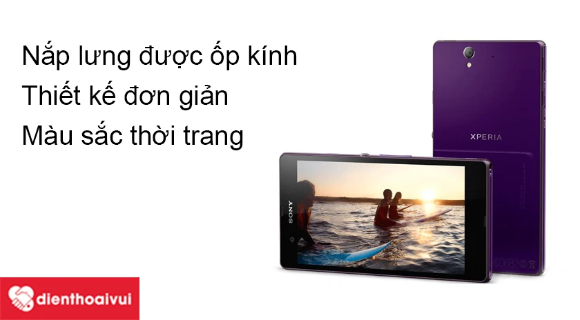 Nắp lưng ốp k&iacute;nh mang đến thiết kế b&oacute;ng bẩy cho Sony Xperia Z