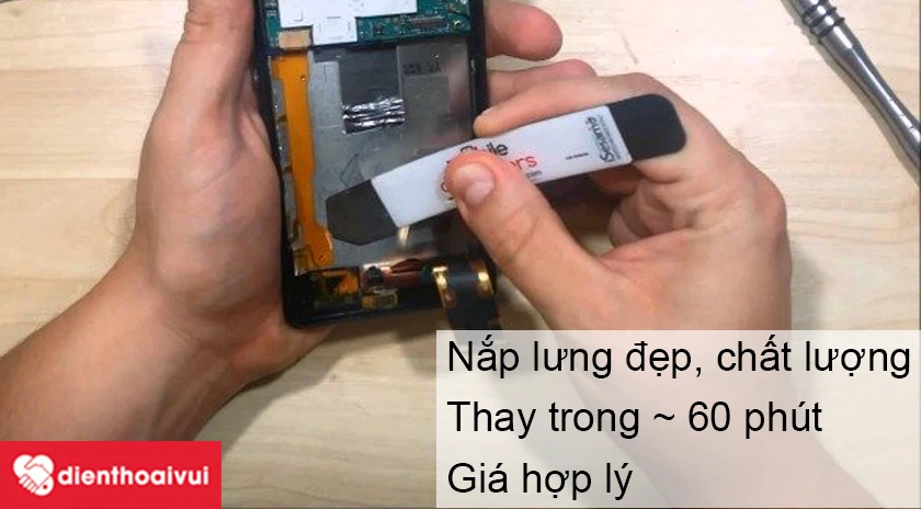 Thay nắp lưng Sony Xperia Z chất lượng với mức gi&aacute; hợp l&yacute; tại Điện Thoại Vui