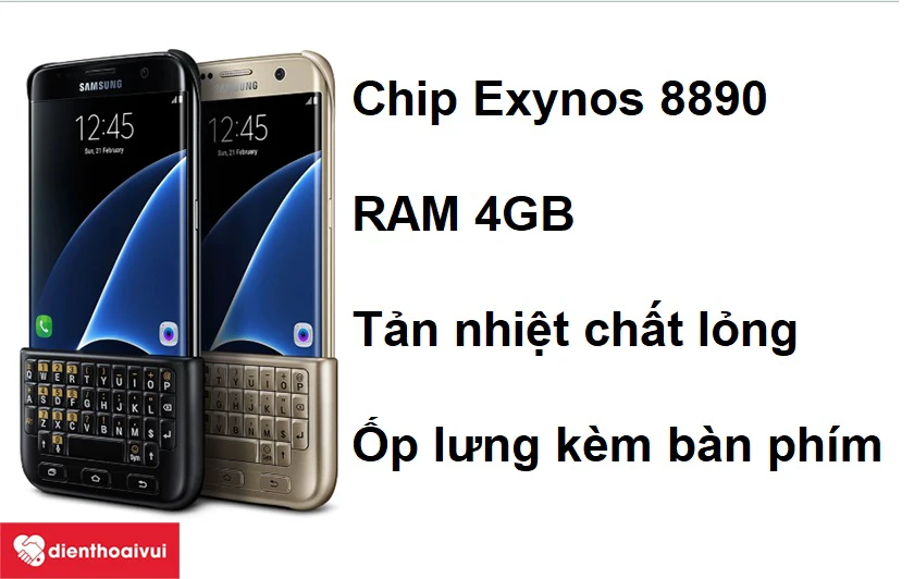 Samsung Galaxy S7 hỗ trợ ốp lưng k&egrave;m b&agrave;n ph&iacute;m tiện lợi