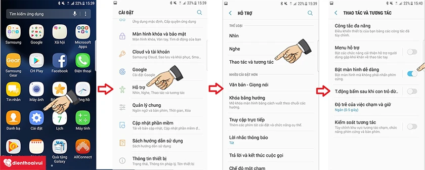 Sử dụng cảm biến của m&aacute;y