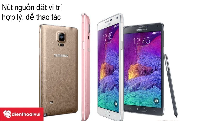 Samsung Galaxy Note 4 &ndash; mức độ ho&agrave;n thiện của ph&iacute;m vật l&yacute; tốt, cảm gi&aacute;c bấm dễ chịu