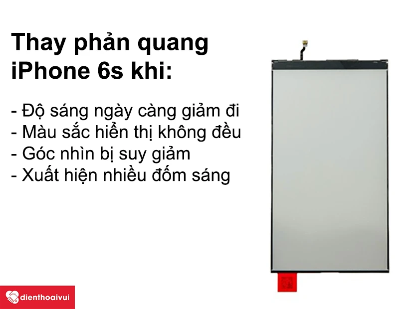 Ph&acirc;n biệt thay m&agrave;n h&igrave;nh v&agrave; thay phản quang điện thoại iPhone 6s