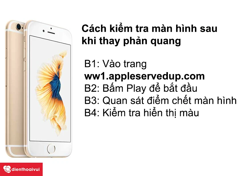 C&aacute;ch test m&agrave;n h&igrave;nh sau khi thay
