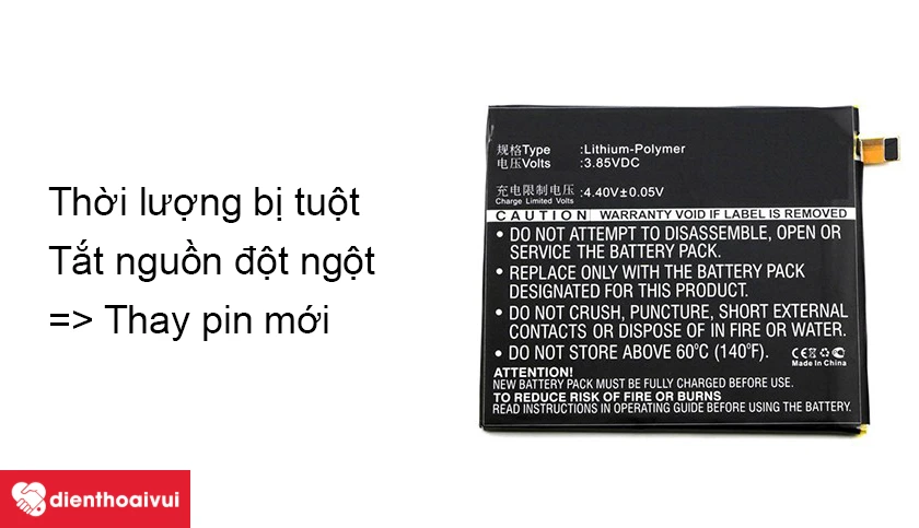 Biểu hiện cần thay pin