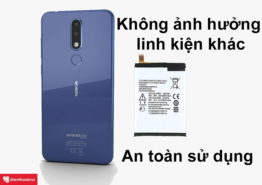 Thay pin cho Nokia 5.1 Plus c&oacute; ảnh hưởng đến linh kiện kh&aacute;c kh&ocirc;ng?