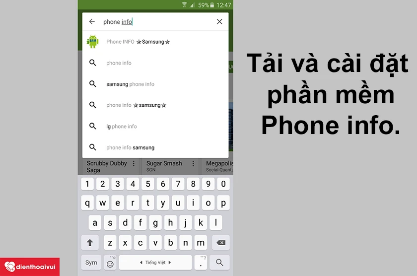 tải về v&agrave; c&agrave;i đặt phần mềm Phone info