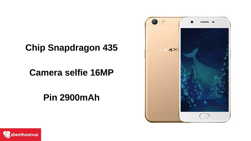 Đi&ecirc;̣n thoại Oppo F3 Lite - màn hình 5.2 inch HD+, camera selfie 16MP, chip Snapdragon 435 và pin 2900mAh