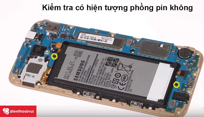 Kiểm tra hiện tượng hỏng pin Samsung Galaxy A8