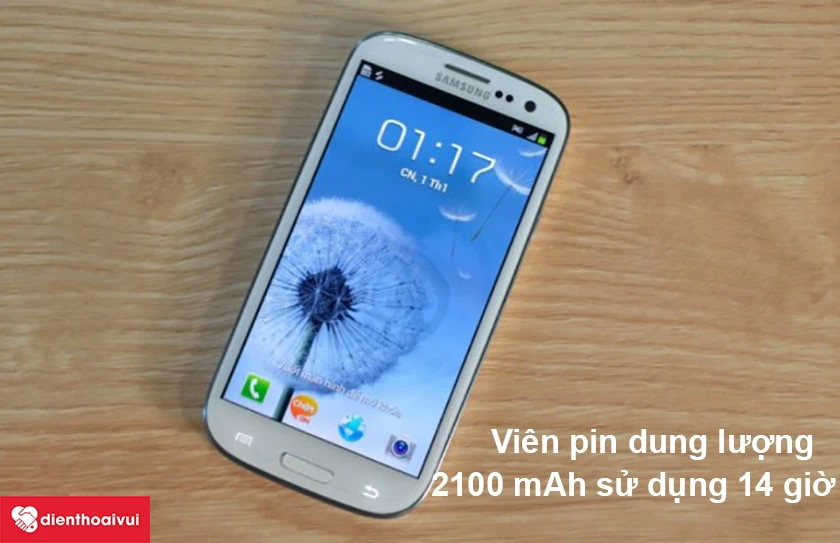 Samsung Galaxy S3 &ndash; dung lượng 2100 mAh