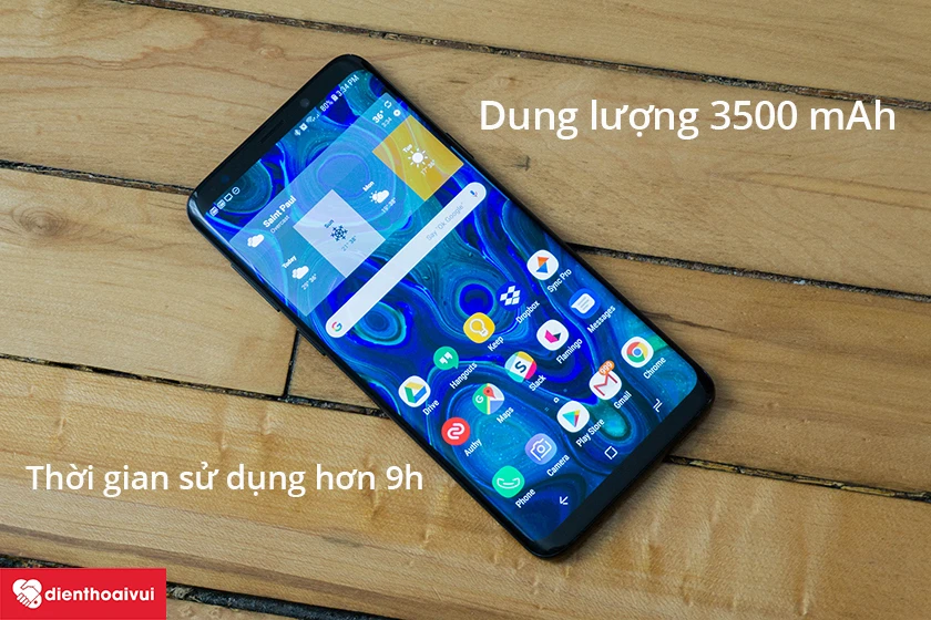 Được tra bị pin l&ecirc;n tới 3500 mAh gi&uacute;p trụ đến 2 ngay sử dụng