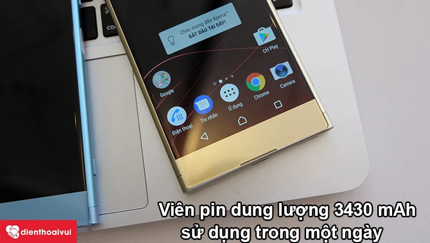 Sony Xperia XA1 Plus &ndash; Vi&ecirc;n pin dung lượng 3430 mAh sử dụng trong một ng&agrave;y