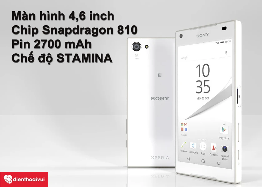 Sony Xperia Z5 compact - cấu h&igrave;nh khủng b&ecirc;n trong một thiết kế nhỏ gọn