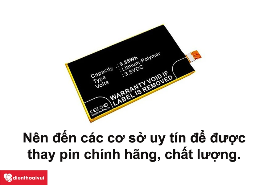 C&aacute;ch xử l&yacute; khi pin của điện thoại Sony Xperia Z5 Compact bị chai, hỏng
