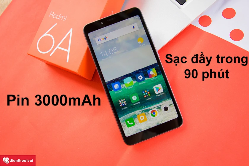 Xiaomi Redmi 6A &ndash; Cấu h&igrave;nh tầm trung, pin 3000mAh sạc đầy trong 90 ph&uacute;t