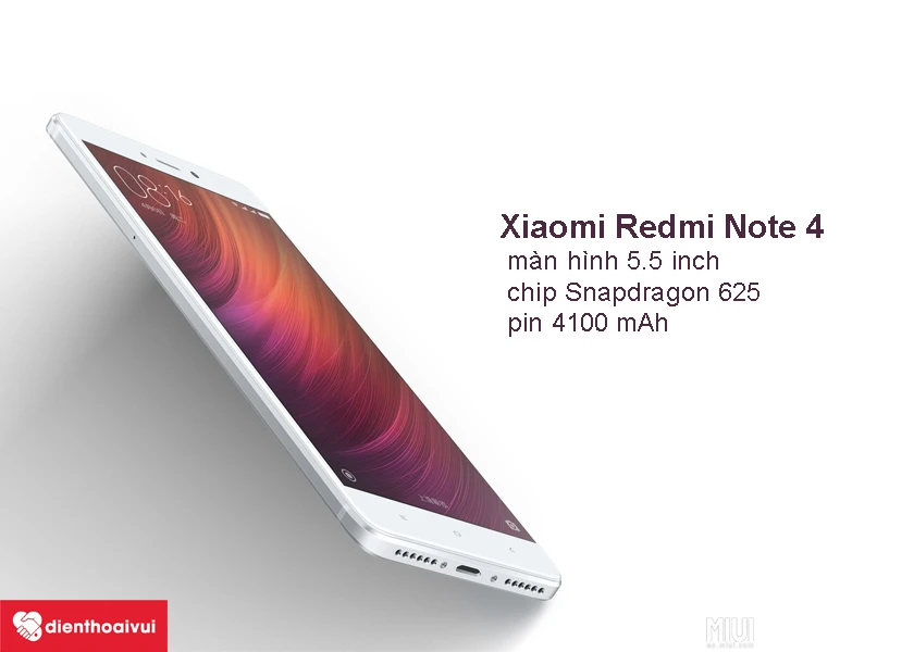 Xiaomi Redmi Note 4 - cấu h&igrave;nh mạnh, gi&aacute; rẻ với thời lượng pin khủng