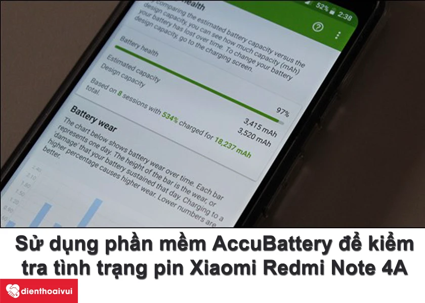 Hướng dẫn kiểm tra t&igrave;nh trạng pin tr&ecirc;n Xiaomi Redmi Note 4A