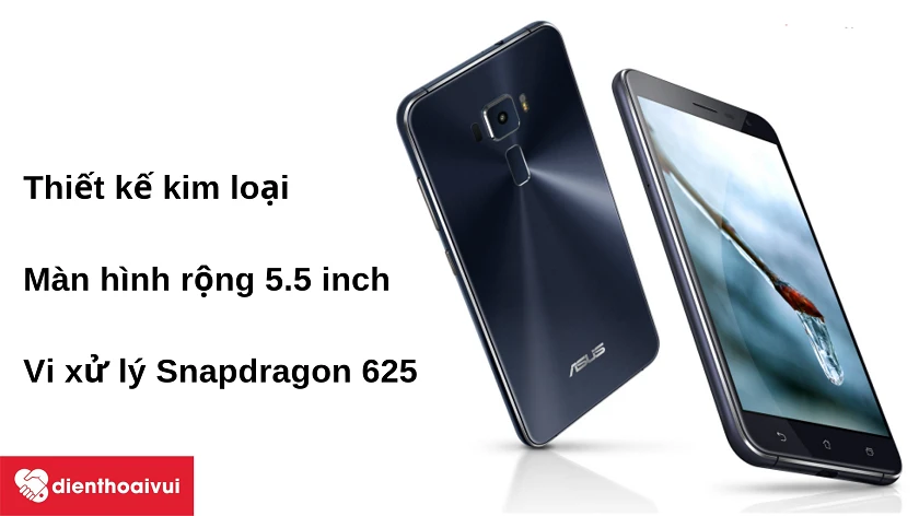 Điện thoại Asus Zenfone 3 - thiết kế kim loại cạnh kim cương, m&agrave;n h&igrave;nh 5.5 inch, chip Snapdragon