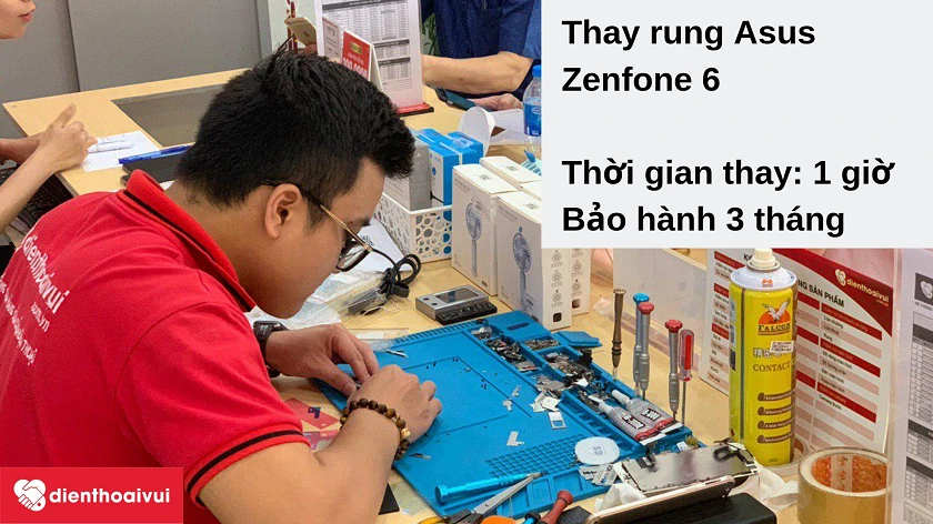 Dịch vụ thay rung Asus Zenfone 6 gi&aacute; tốt, chất lượng cao tại Điện Thoại Vui