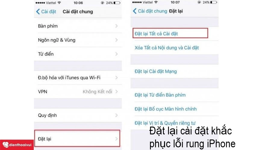 Khôi phục cài đặc gốc