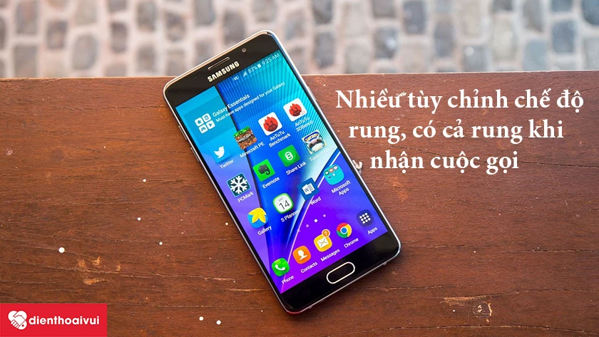 Samsung Galaxy A5 2016 &ndash; Nhiều t&ugrave;y chỉnh chế độ rung, c&oacute; cả rung khi nhận cuộc gọi