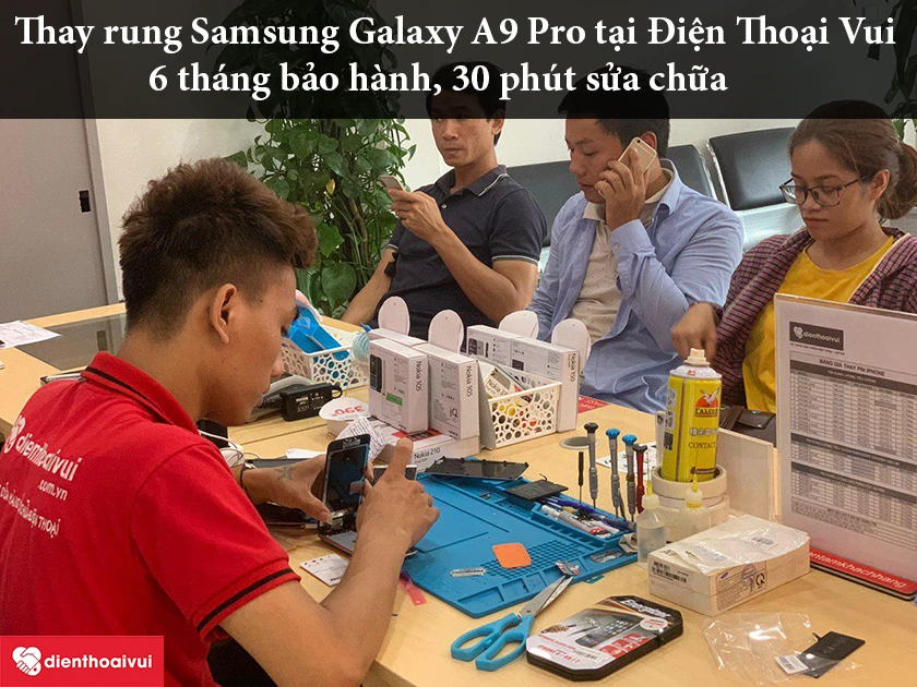 Hệ thống sửa chữa Điện Thoại Vui thay rung Samsung Galaxy A9 Pro uy t&iacute;n, đảm bảo chất lượng tốt nhất