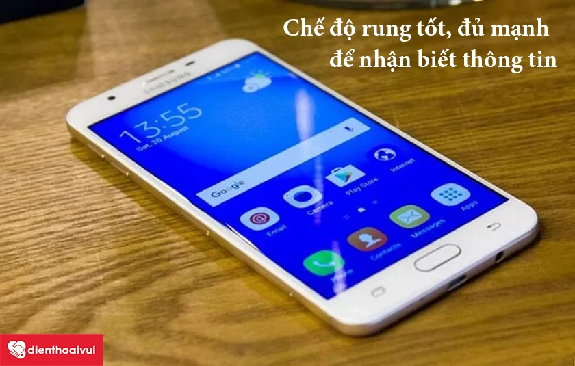 Samsung Galaxy J7 2015 &ndash; Chế độ rung tốt, đủ mạnh để nhận biết th&ocirc;ng tin