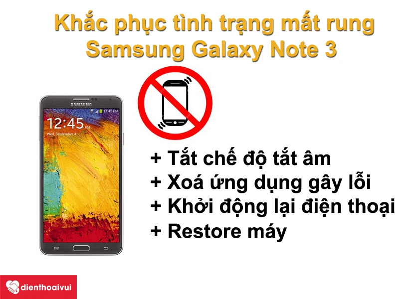 Hướng dẫn khắc phục t&igrave;nh trạng mất rung ở điện thoại Samsung Galaxy Note 3