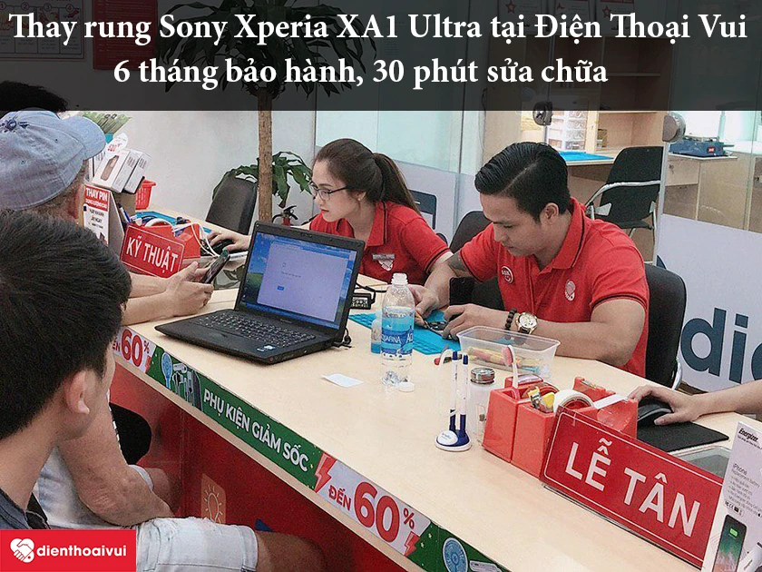 Dịch vụ thay rung điện thoại Sony Xperia XA1 Ultra gi&aacute; rẻ lấy ngay tại Điện Thoại Vui