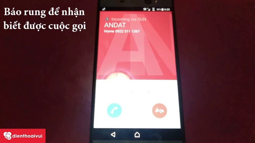 B&aacute;o rung để nhận cuộc gọi